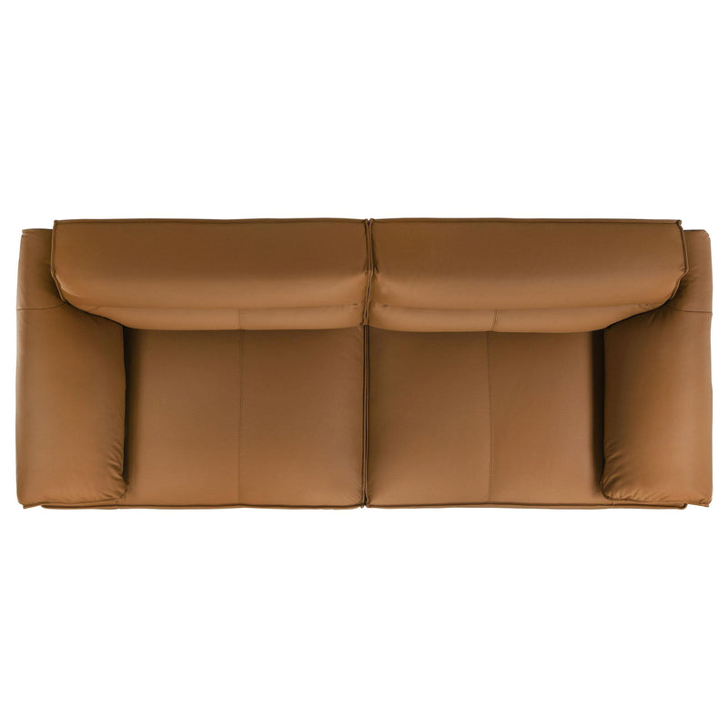 Buxton 2-piece Leather Upholstered Sofa Set Orange