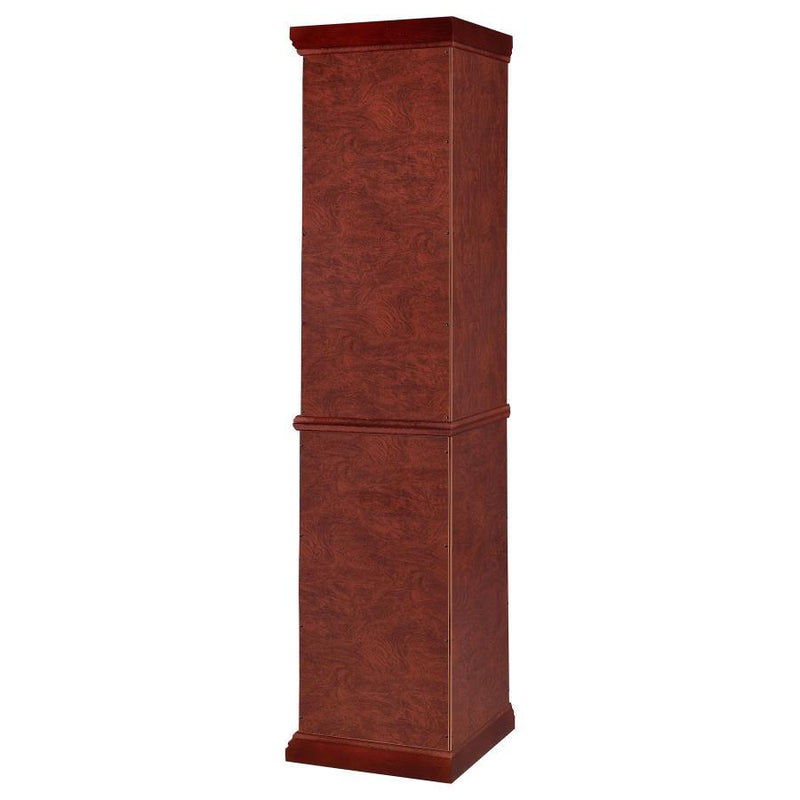 Appledale - 6-Shelf Corner Curio Display Cabinet - Medium Brown