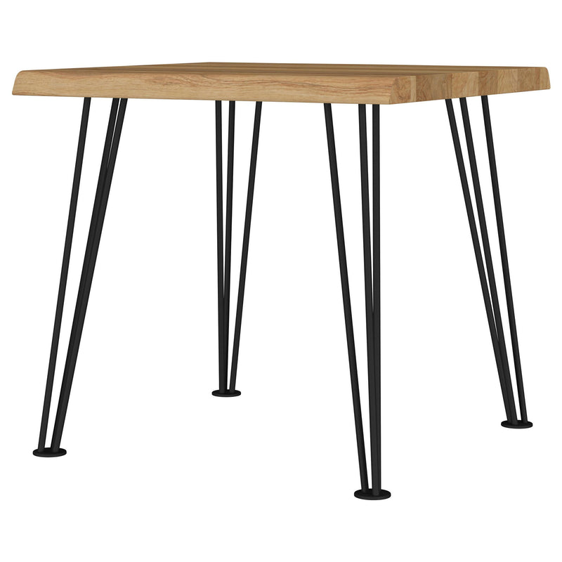 Zander Square Wood Top Coffee Table Natural Brown