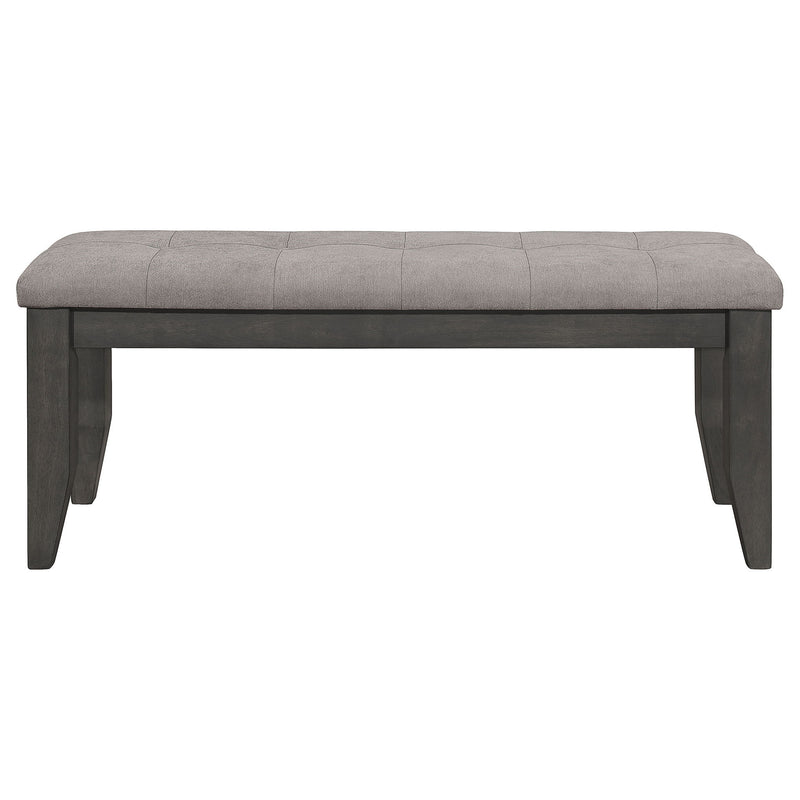 Erskin - Upholstered Dining Bench With Button Tufted Cushion - Dark Gray