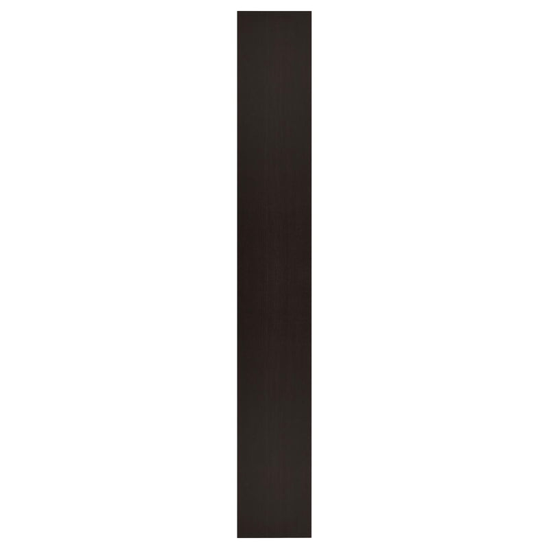 Rectangular Bookcase Tall Slim Storage With 9 Shelves - Brown