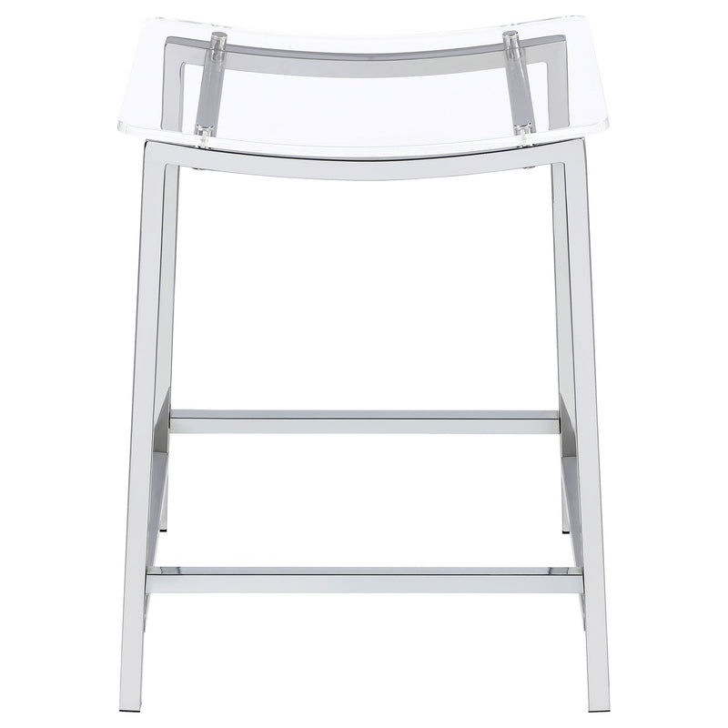Staten - Backless Counter Stool (Set of 2) - Chrome