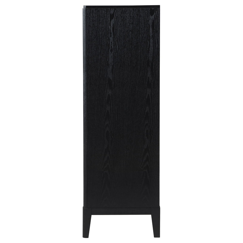 Mason - 5 Drawer Chest With Fluted Design - Black