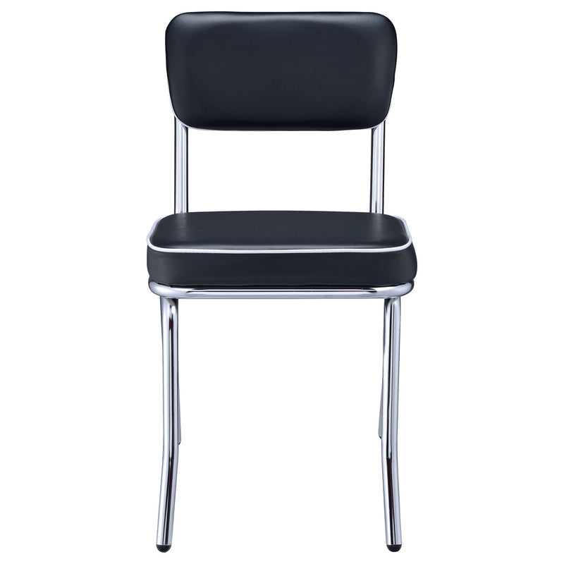 Open Back Upholstered Side Chairs (Set of 2)