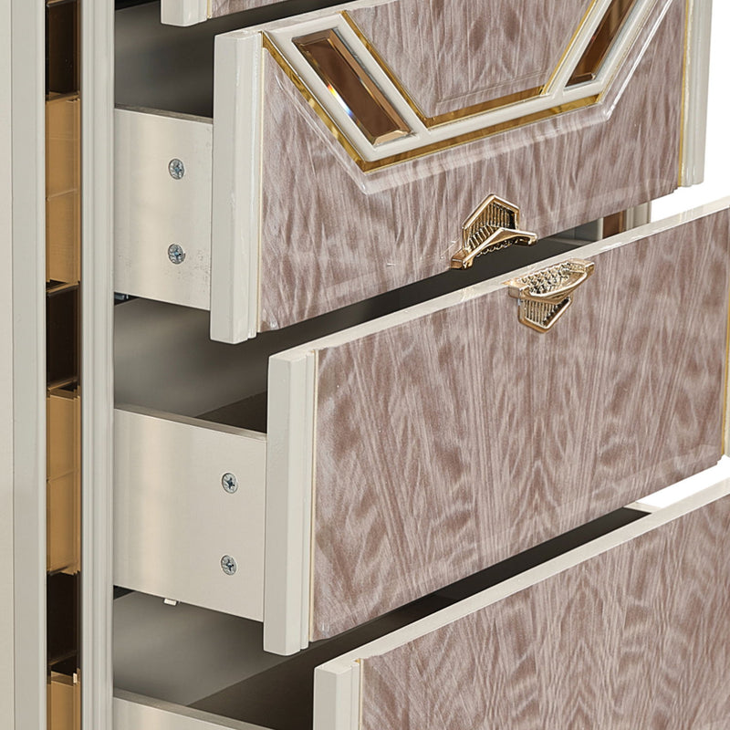Omari - 5 Drawer Chest - Beige