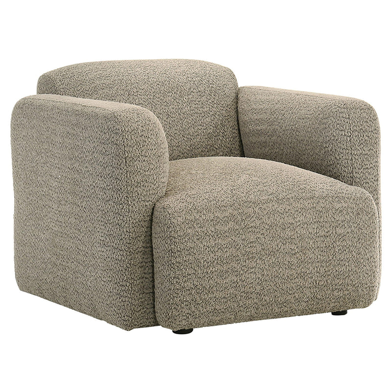 Dorset 3-piece Upholstered Round Track Arm Sofa Set Brown