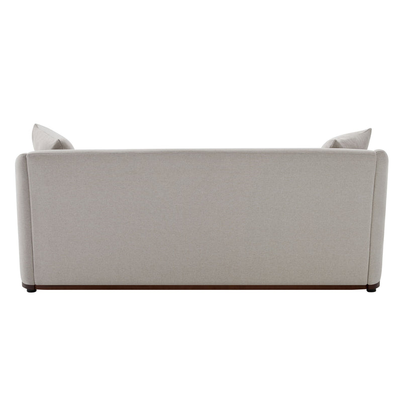 3 Seater Sofa With Wrap Around Armrests And Throw Pillows