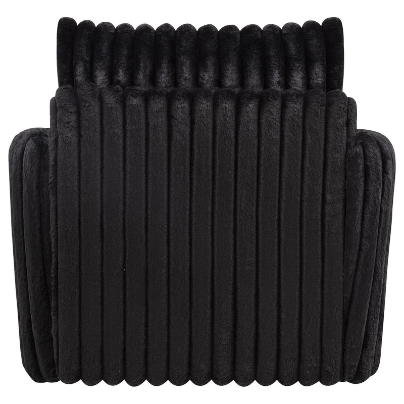 Sarco Corduroy Upholstered Swivel Accent Arm Chair Black