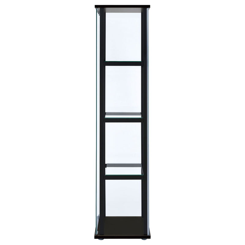 Serena - 4 Shelf Curio Cabinet - Black