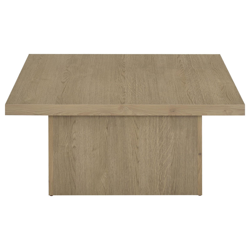 Devar 2-piece Square Cocktail Coffee End Table Set Latte