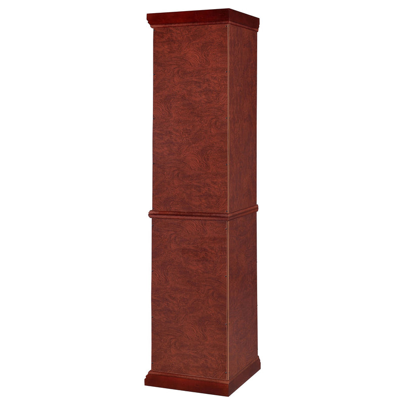 Jacob - 6 Shelf Curio Display Cabinet - Red / Brown