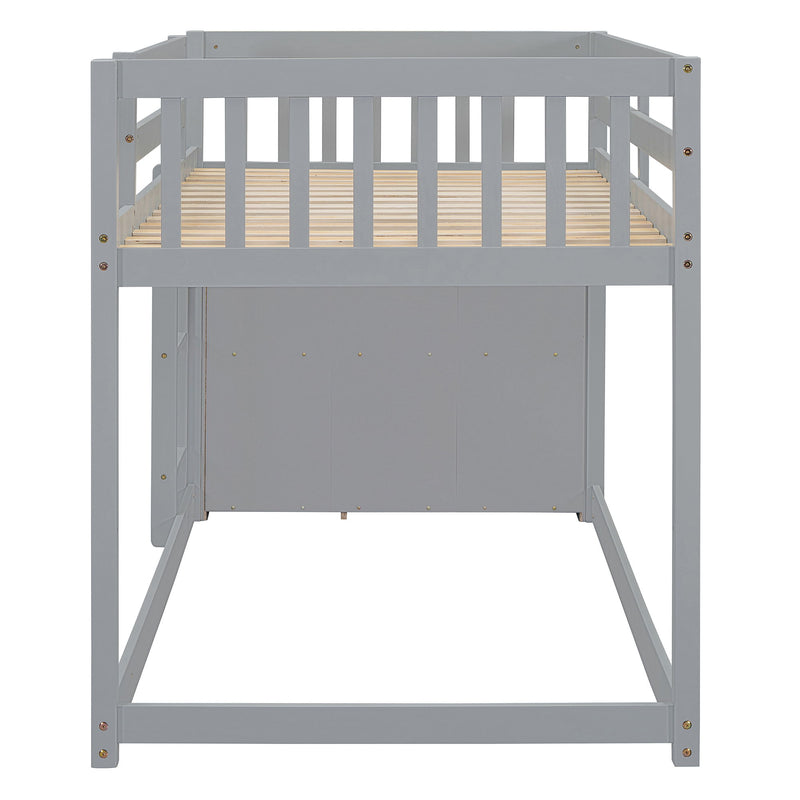 Bunk Bed With 4 Drawers And 3 Shelves