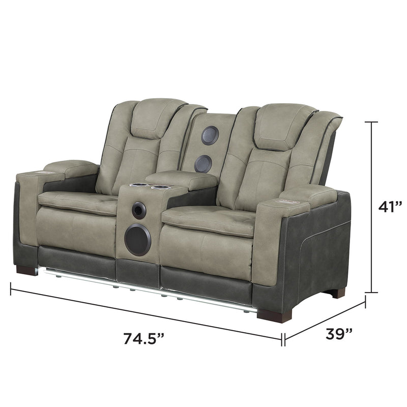 Bruno - Power Reclining Living Room Set With LED Lighting