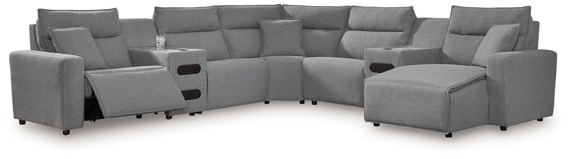 ModMax II - Salt And Pepper - Reclining Sectional