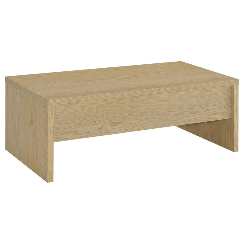Canoga 2-piece Lift Top Cocktail Coffee Table Set Light Oak