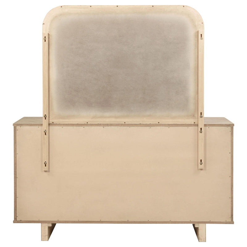 Kailani 9-drawer Dresser and Mirror Beige Oak