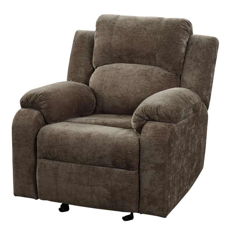 Upholstered Manual Recliner Chair With 3 Adjustable Backrest Positions