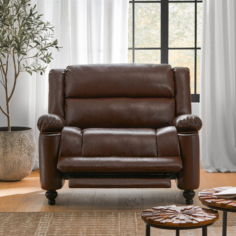 Tufted Design Wide Manual Recliner Chair