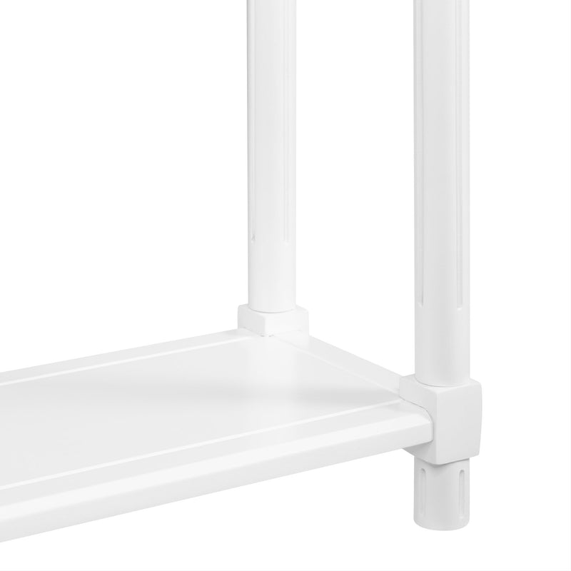 Narrow Side End Tables With Shelf (Set of 2)