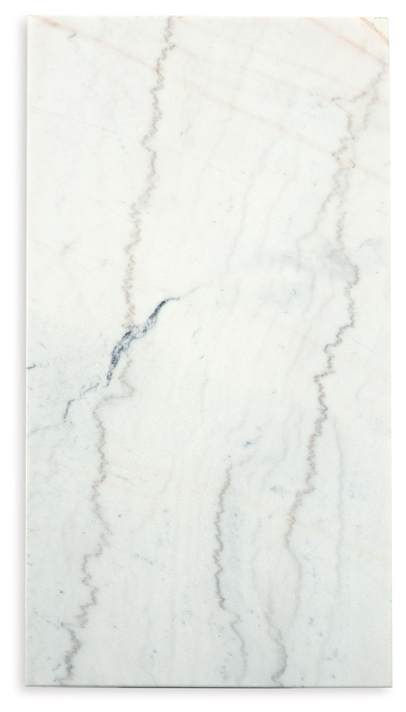 Burkhaus - Rectangular Cocktail Table - White / Dark Brown