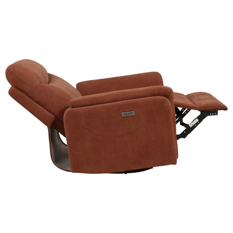 Adler - Upholstered Power Swivel Glider Recliner