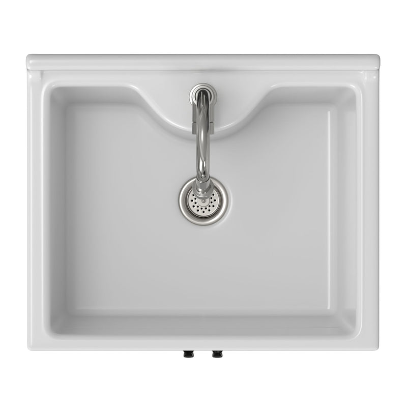 Maile - Laundry Utility Sink And Cabinet With Sink - White