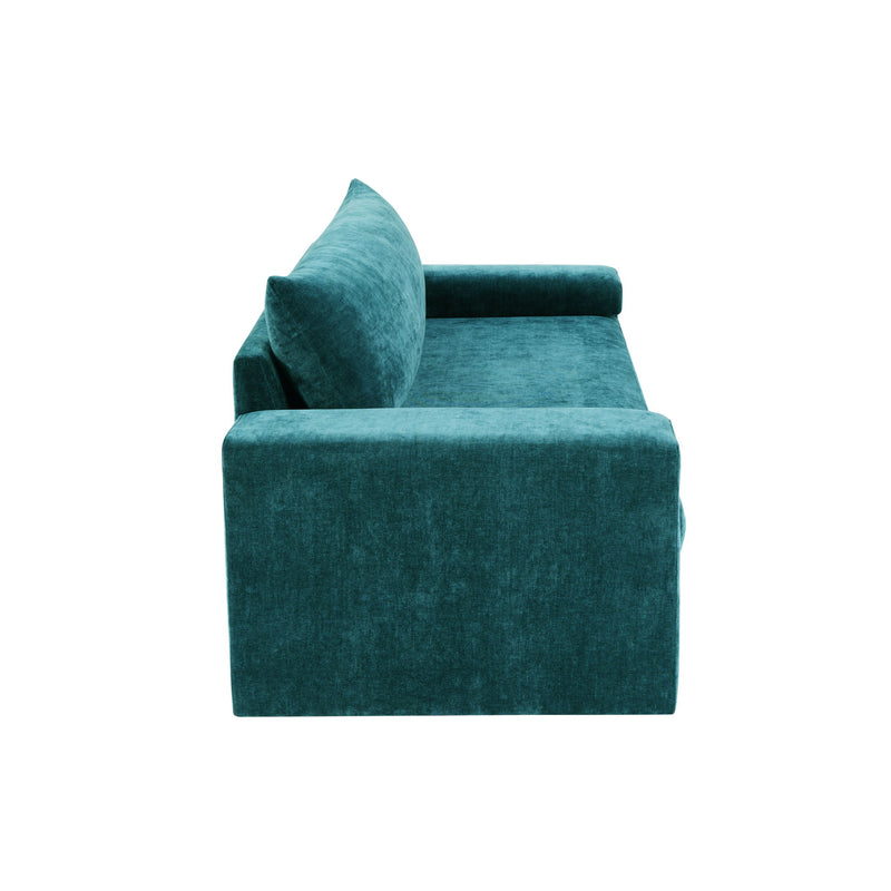 Upholstered 3 Seater Sofa With Wide Armrests