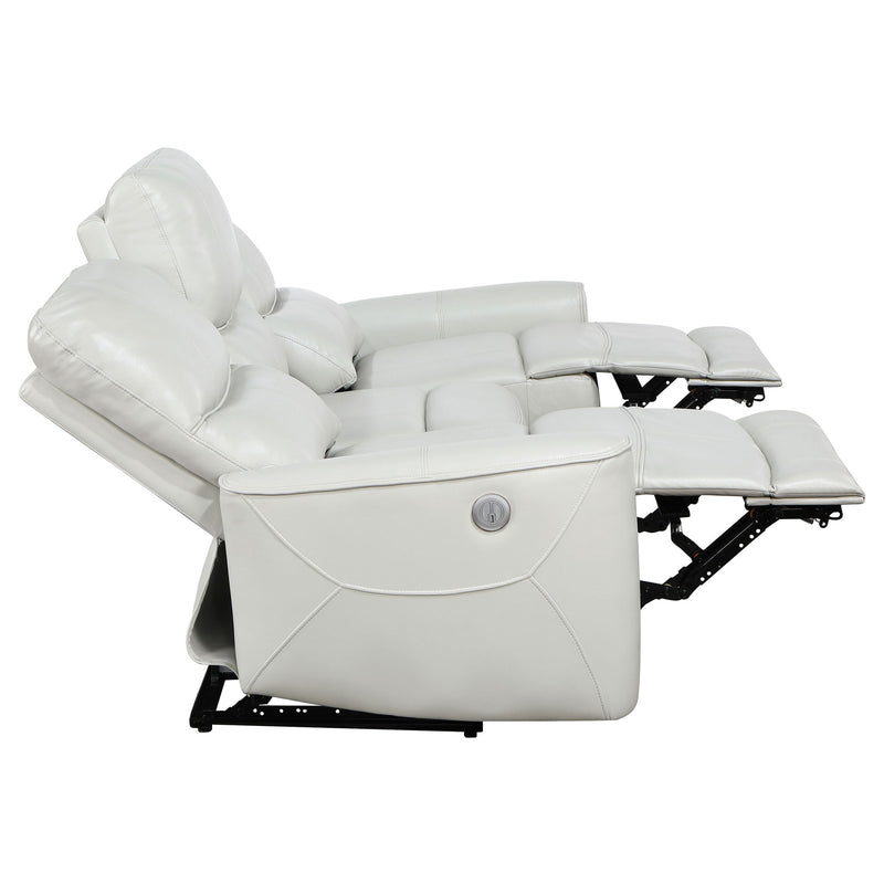 Amberly - 3 Piece Power Reclining Sofa Set - Light Gray