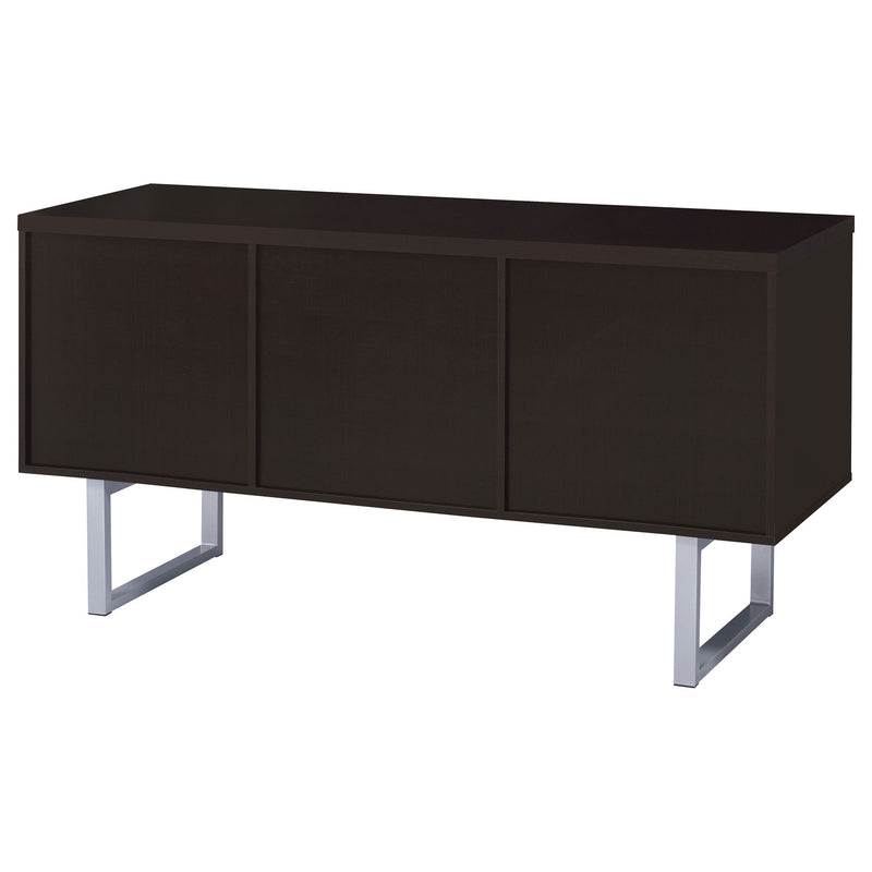 5 Drawer Credenza With Open Shelving - Cappuccino