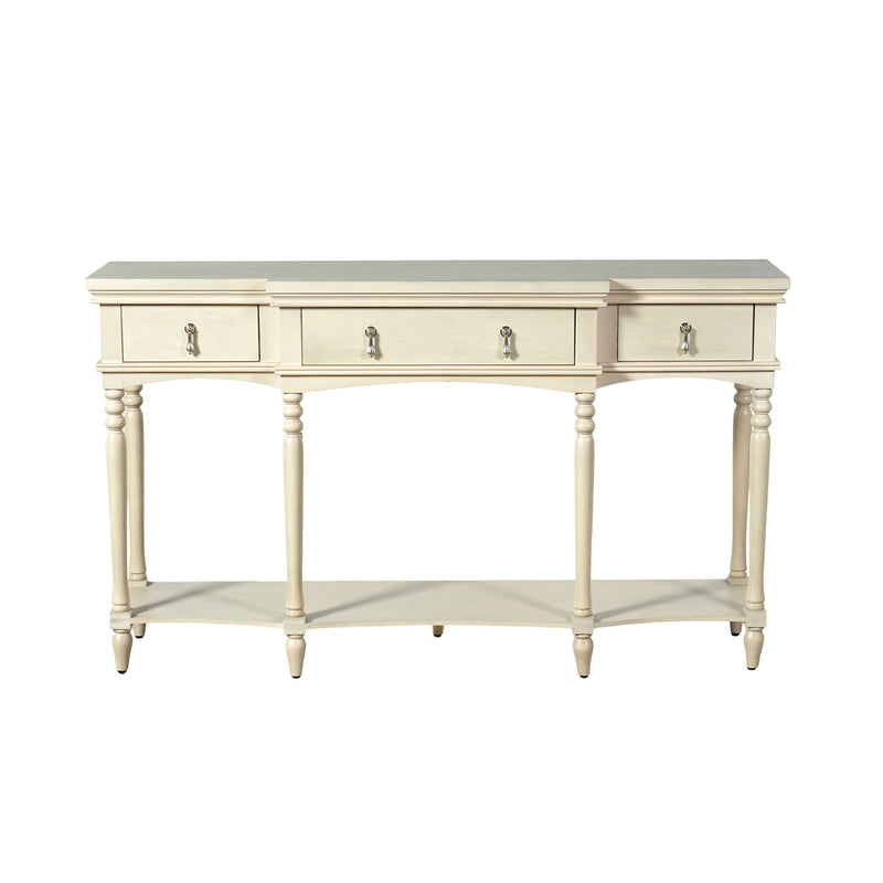 Retro Console Table With 3 Soft Close Drawers