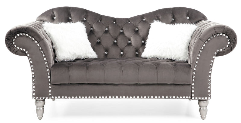 Elegant Round Arm Loveseat