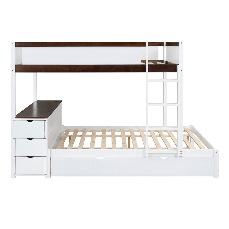 Bunk Bed With Twin Size Trundle, Storage And Desk