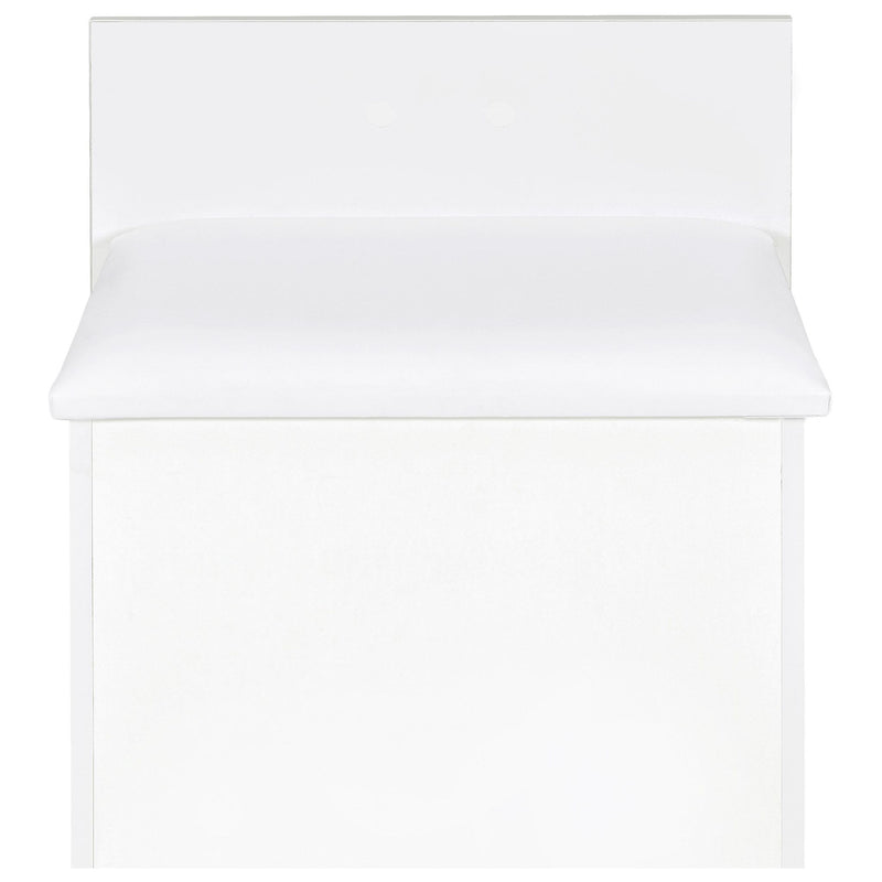 Danbury 3-drawer Makeup Vanity & Stool Set White High Gloss