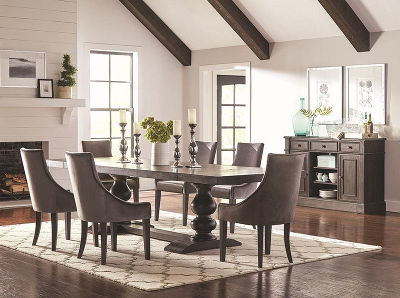 Phelps 2-door Sideboard Buffet Cabinet Distressed Noir