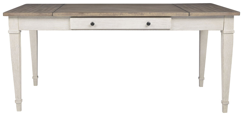 Skempton - RECT DRM Table w/Storage - White
