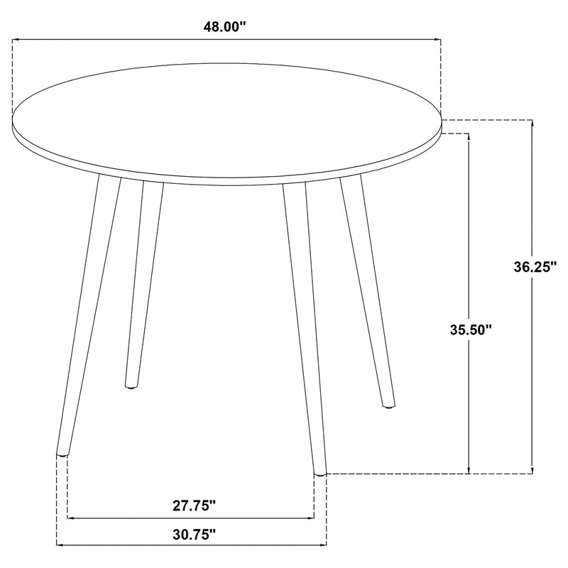 Andrews 5-piece Round Counter Dining Set Light Ash and White