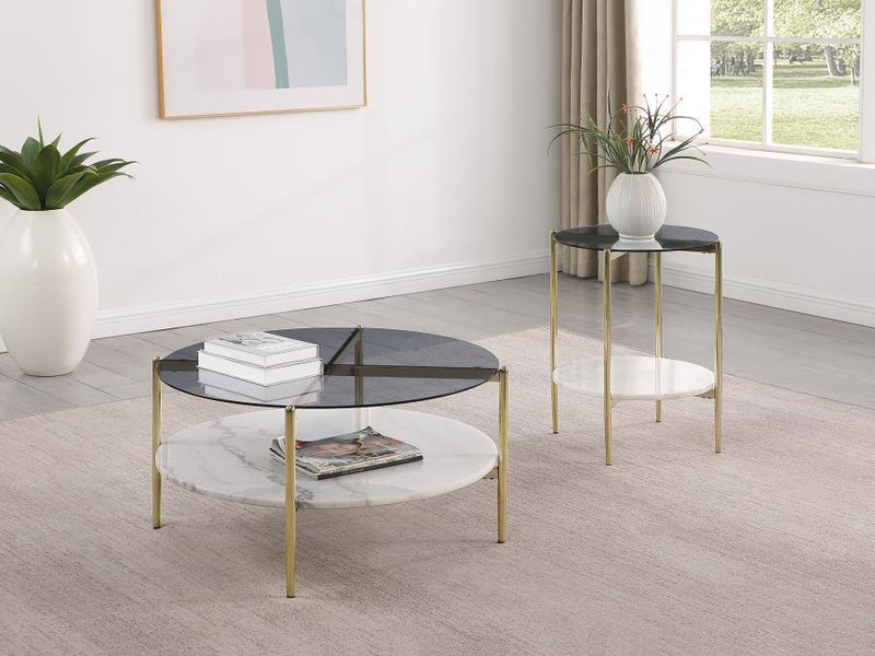 Jonelle - Round Glass Top Table
