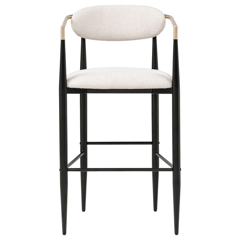 Tina Fabric Upholstered Bar Chair Beige (Set of 2)
