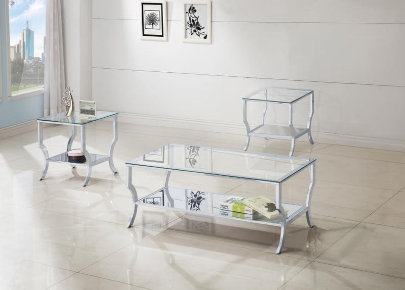 Saide - Glass Top Coffee And End Table Set