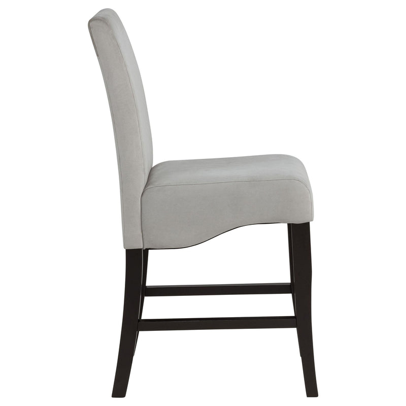 Stanton Velvet Upholstered Counter Chair Grey (Set of 2)