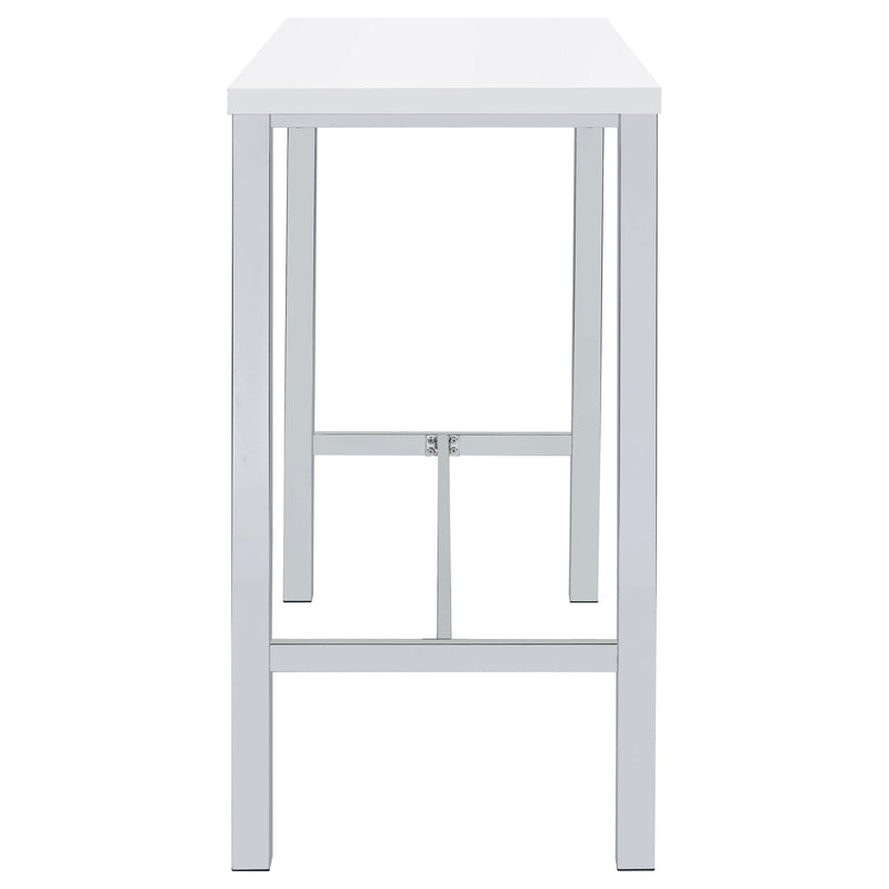 Natividad 5-piece Pub Height Bar Table Set White High Gloss