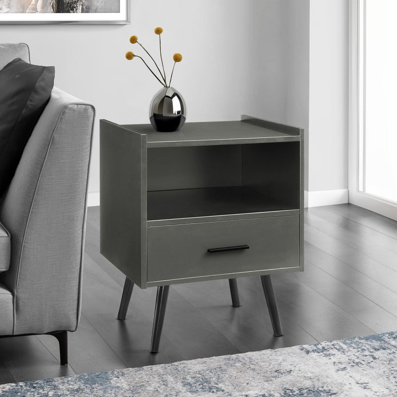 Modern Accent Table With Storage Drawer