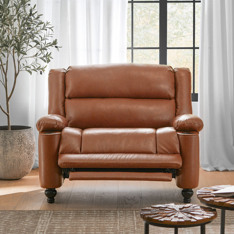 Tufted Design Wide Manual Recliner Chair