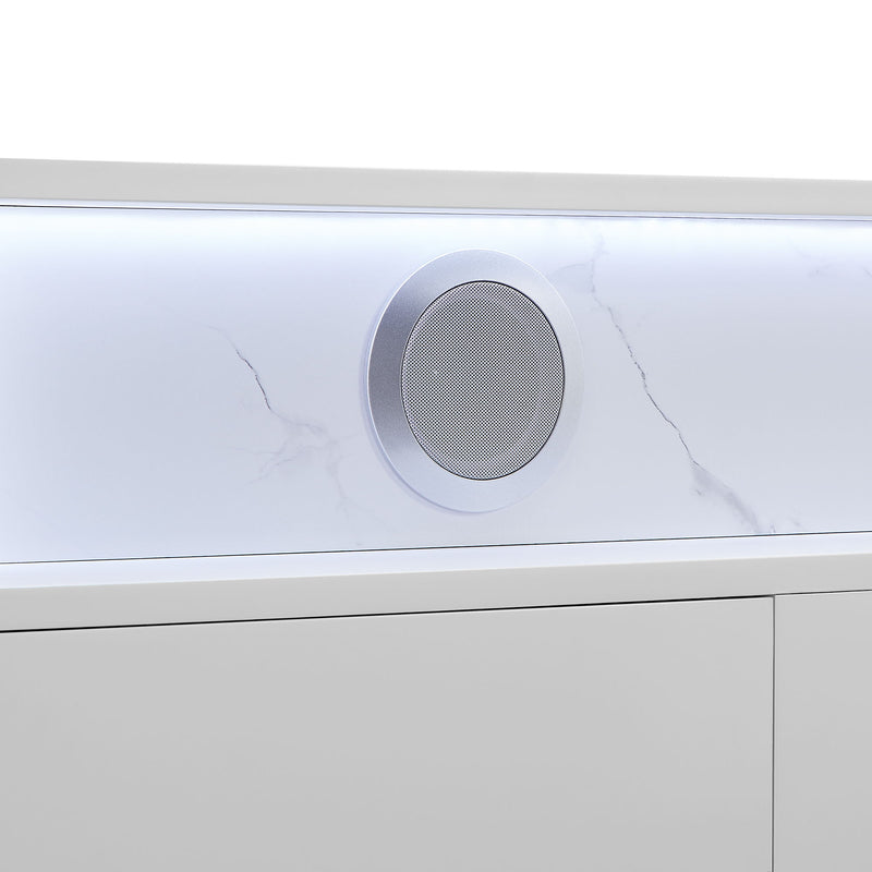 Kerry - Entertainment Unit With Speaker And LED Lighting - White