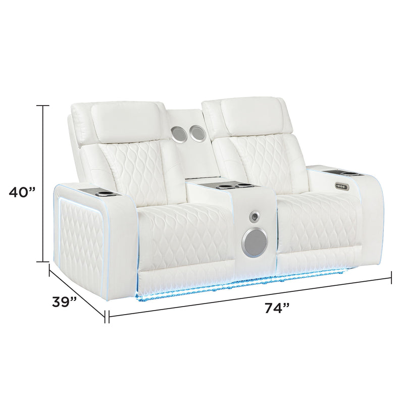 Electra - Power Reclining Set With Power Headrests, Massage And LED Lighting