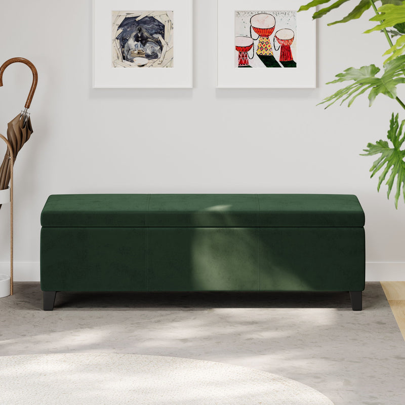 Upholstered Storage Ottoman Bench