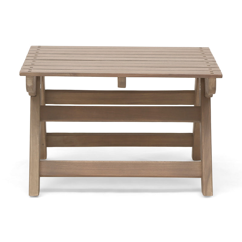 Sedona - Outdoor Side Table With Open Slat Design - Gray