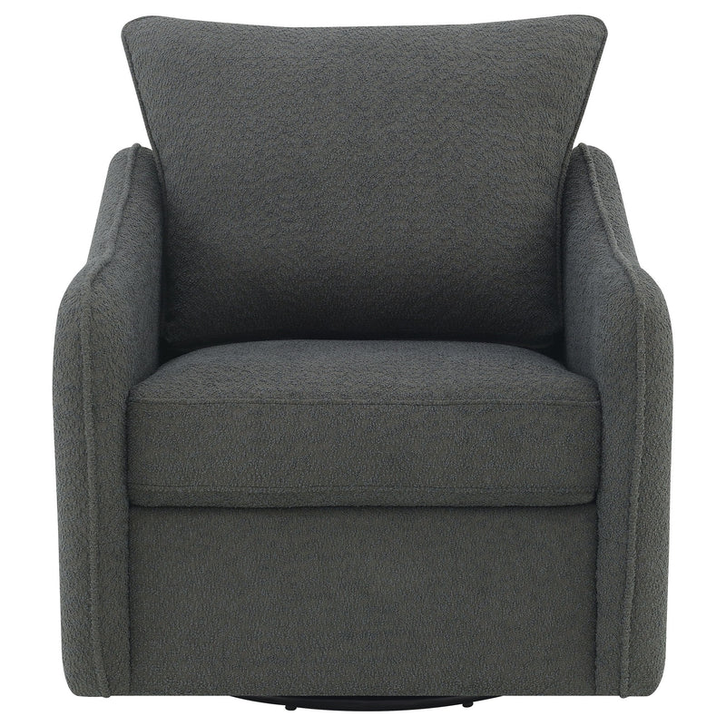 Nikko - Upholstered Swivel Chair - Charcoal