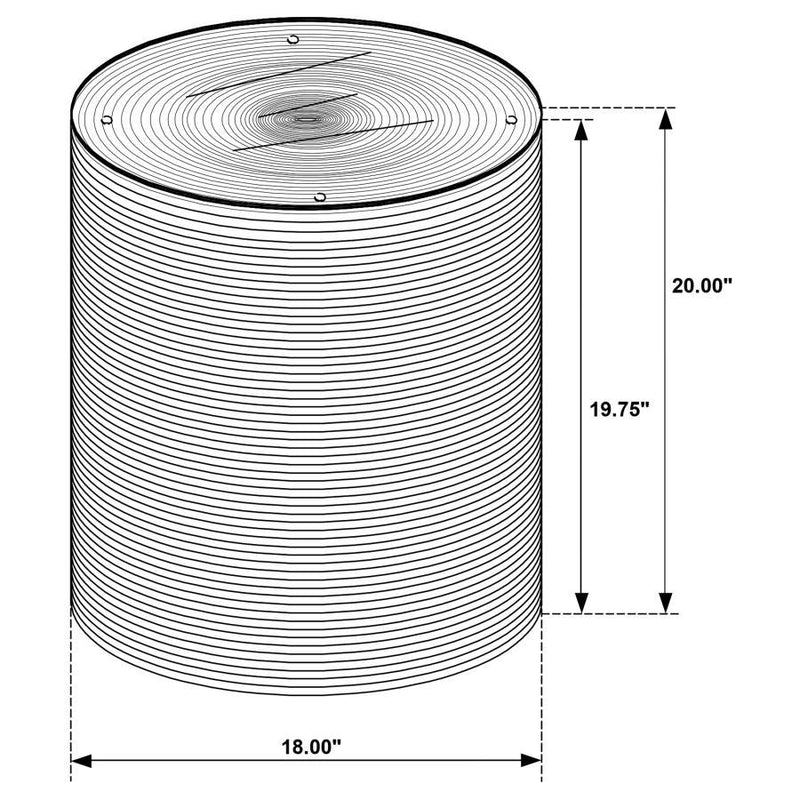 Halden - Round Woven Seagrass Accent Side Table - Light Brown