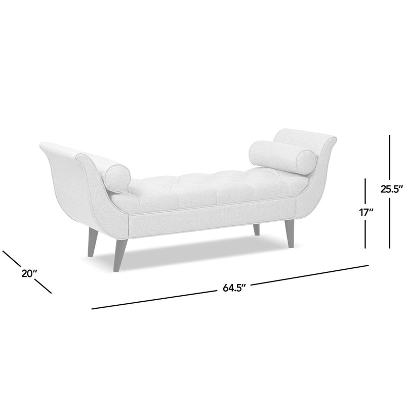 Alma - Tufted Flared Arm Entryway Bench